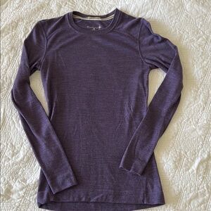 Smartwool Women’s Merino Wool Base Layer Top M Purple Long Sleeve – Gently Worn